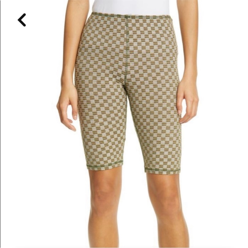 Anna Sui Checkered Knit Bike Shorts